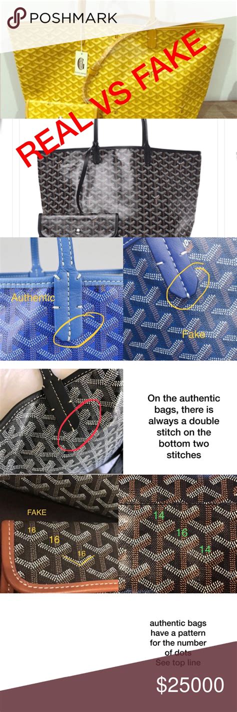 goyard fake vs real|genuine goyard bag.